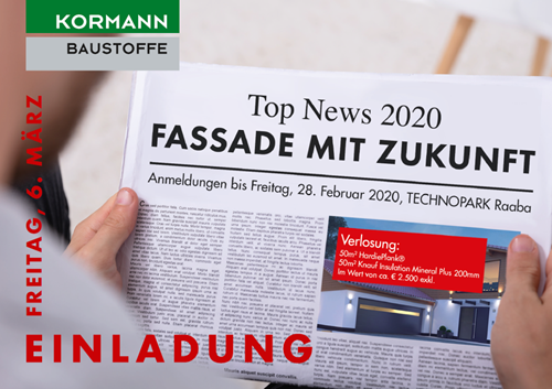 Einladung Fassade mit Zukunft
